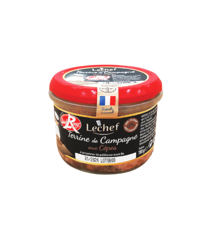 Pate Thịt Gan Heo Vị Nấm - Le Chef - Terrine de Campagne aux Cèpes 180g