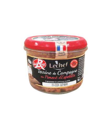 Pate Thịt Gan Heo Vị Ớt - Le Chef - Terrine de Campagne au Piment d'Espelette 180g